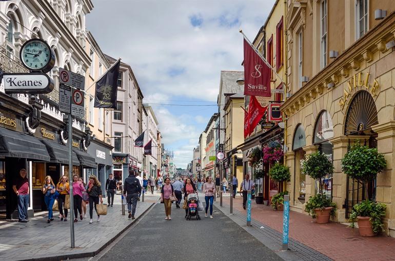 Oliver Plunkett Street in Cork, Ierland