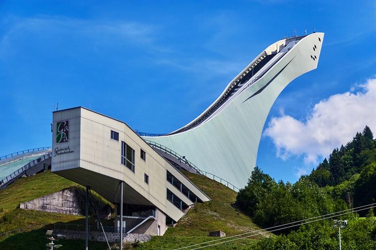 Olympiaschanze, de beroemde springschans in Garmisch-Partenkirchen