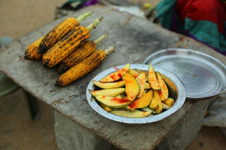 Opletten met rauwe groenten of fruit