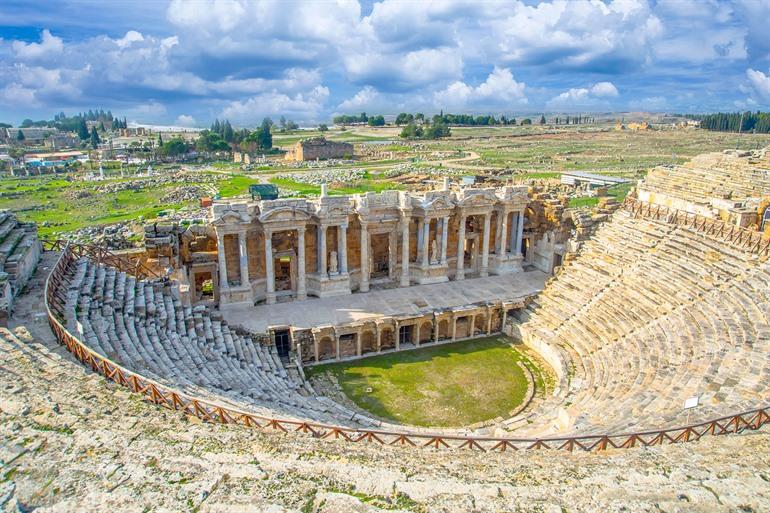 Oude ruïnes van Hierapolis, Turkije