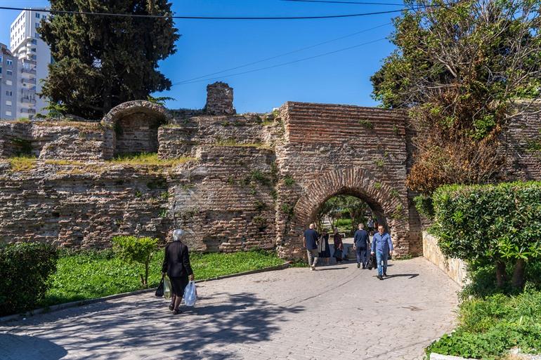 Overblijfselen van het Durrës kasteel