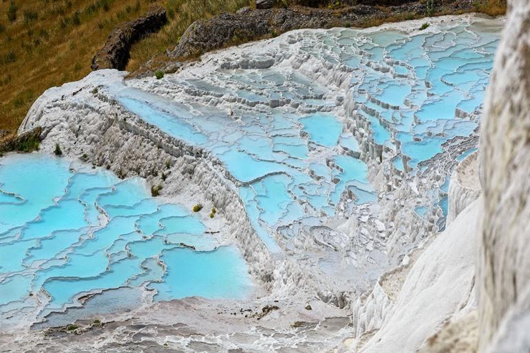 Pamukkale van bovenaf, Turkije