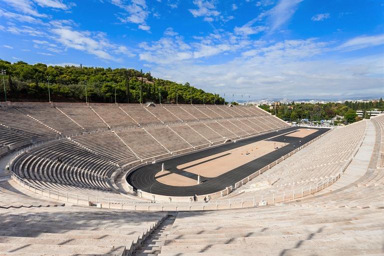 Panathinaiko Stadion in Athene bezoeken, Griekenland