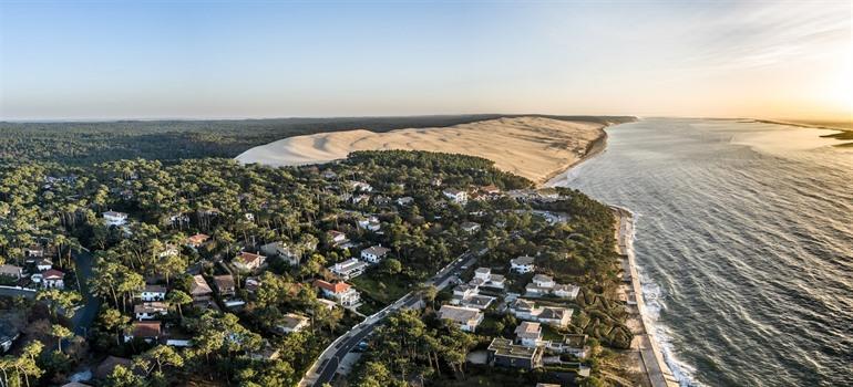 Panorama over de Dune du Pilat, Frankrijk