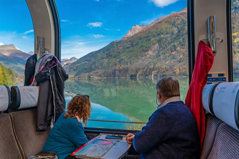 Panoramatrein op de Bernina Express