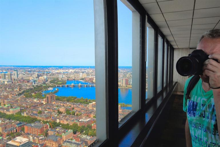 Panoramisch zicht op de Prudential Tower