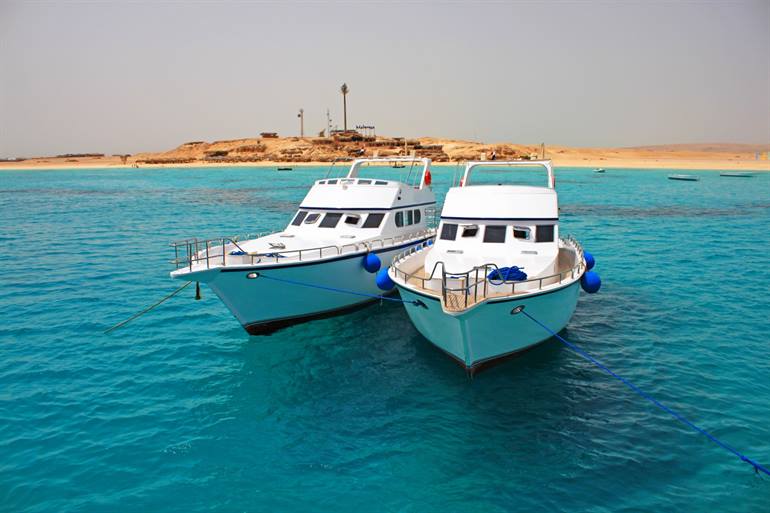 Paradise Island bij Hurghada, Egypte