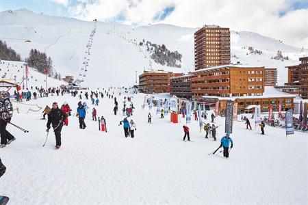 Paradiski skigebied La Plagne in de Franse alpen