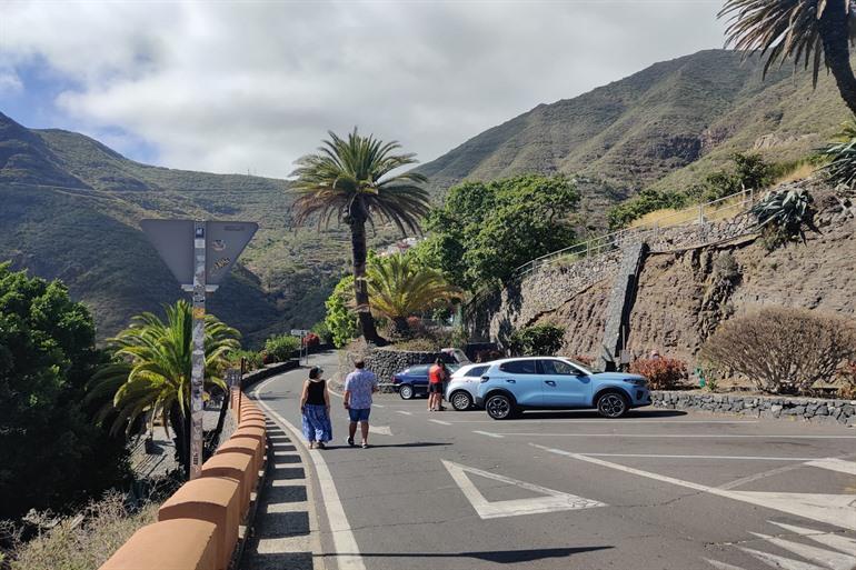 Parkeerplaats bij Masca