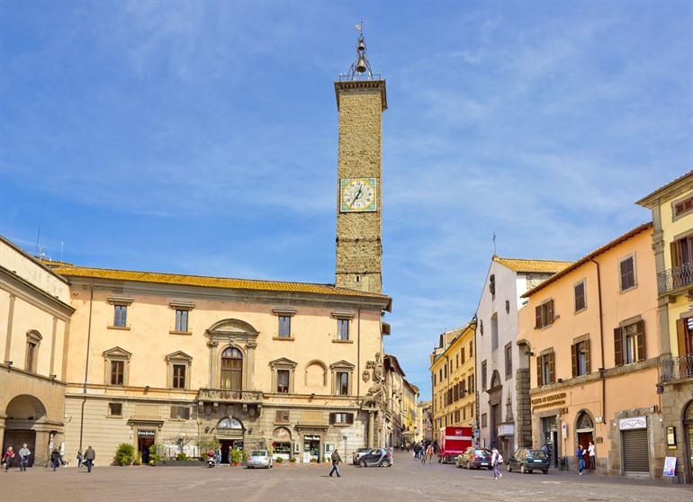 Piazza del Plebiscito in Viterbo, Italië