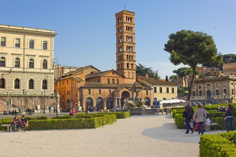 Piazza della Verità en Santa Maria in Cosmedin kerk, Rome