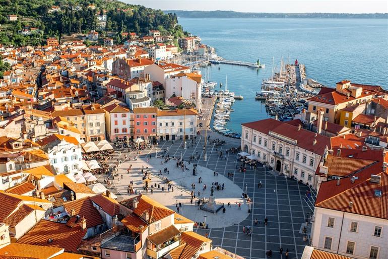 Piran, kust van Slovenië