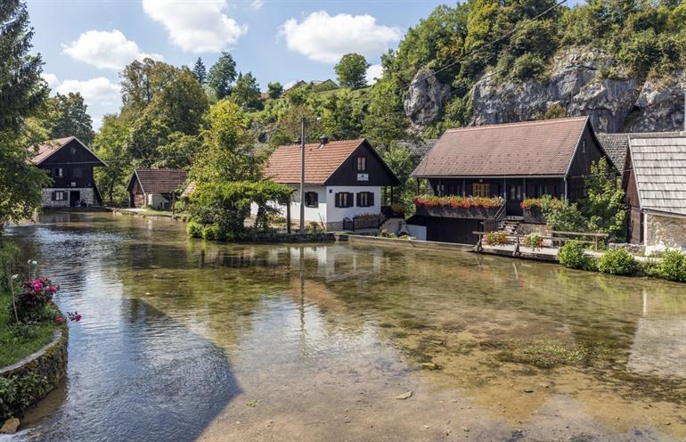 Pittoreske centrum van Rastoke