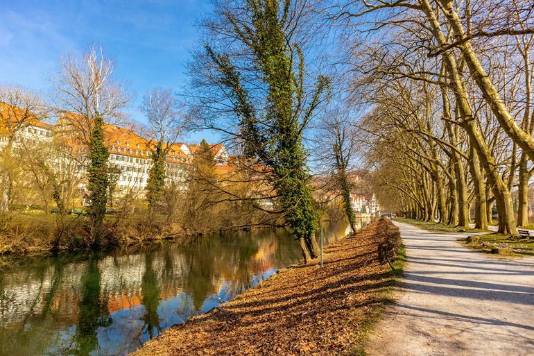 Platanenallee op het Neckar-eiland, Tübingen