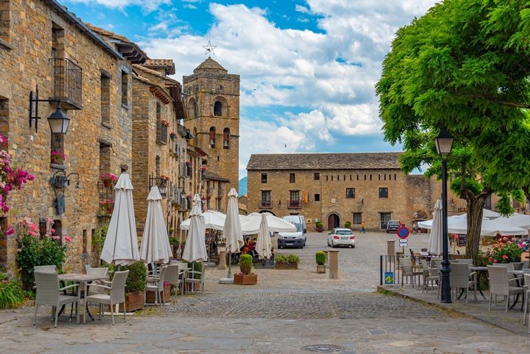 Plaza Mayor Ainsa, provincie Huesca