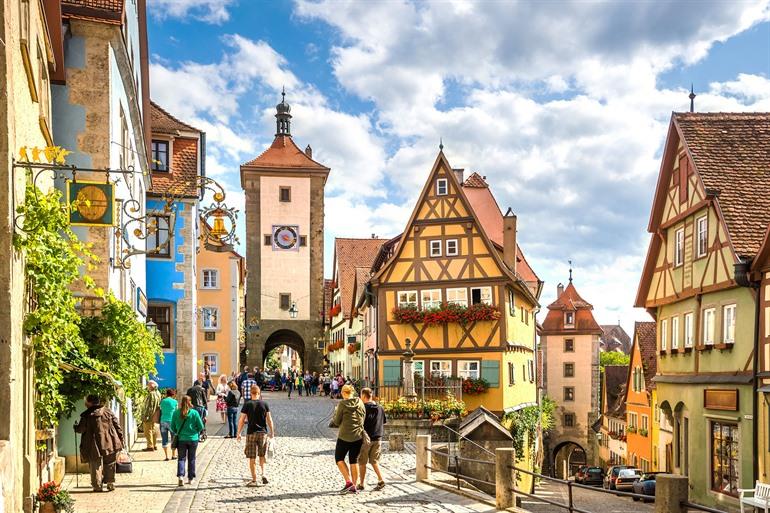 Plönlein, meest herkenbare punt in Rothenburg ob der Tauber