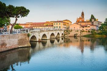 Ponte di Tiberio in Rimini, Emilia Romagna