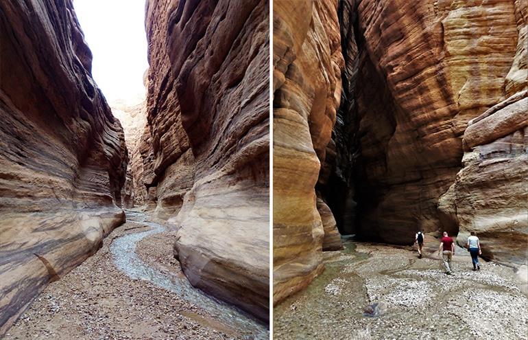 Prachtige rotskloof Wadi Numeira, Jordanië
