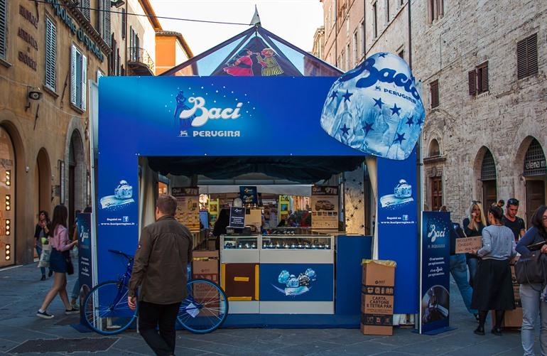 Proef de chocoladebonbons Baci Perugina, Perugia