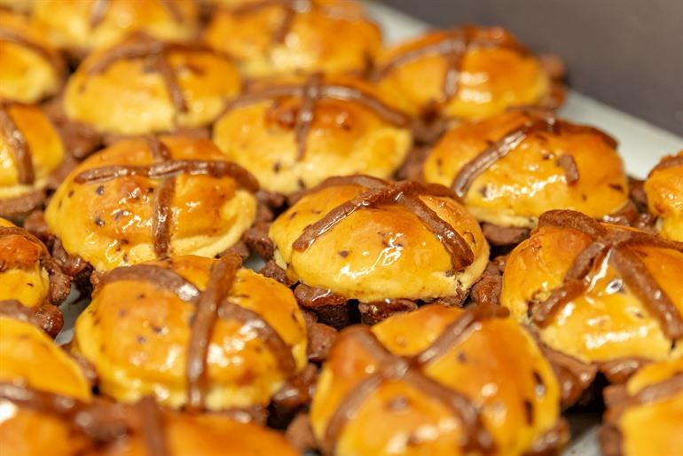 Proef van het lokale gebakje Leipziger Lerche, Leipzig