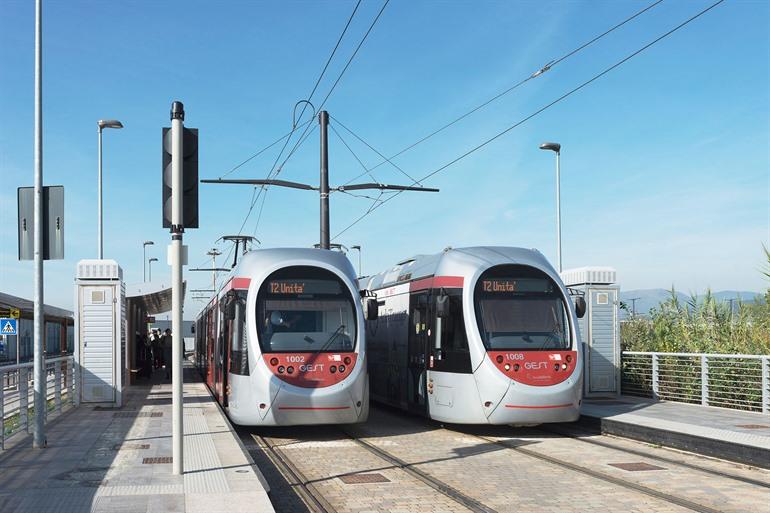 Reis met de tram naar het centrum van Firenze, Toscane