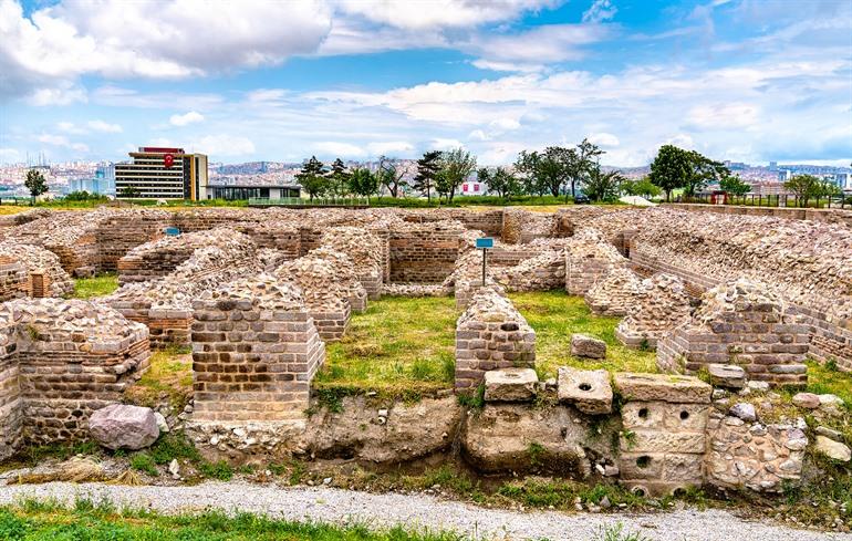 Romeinse baden in Ankara, Turkije