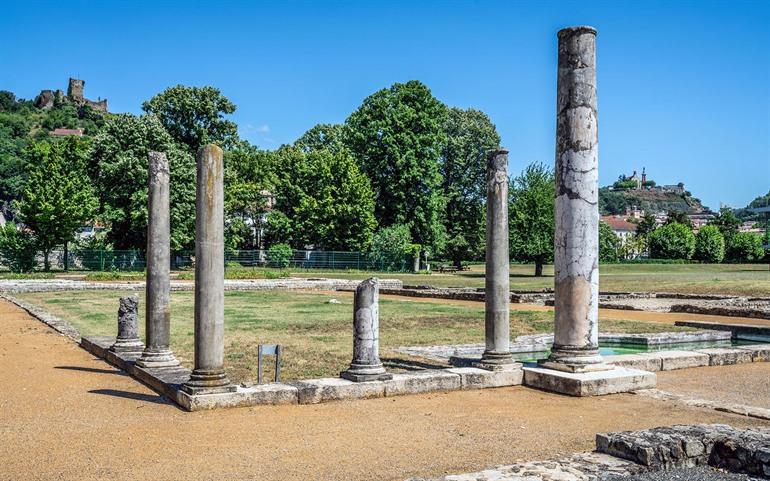 Romeinse overblijfselen in Vienne, Frankrijk