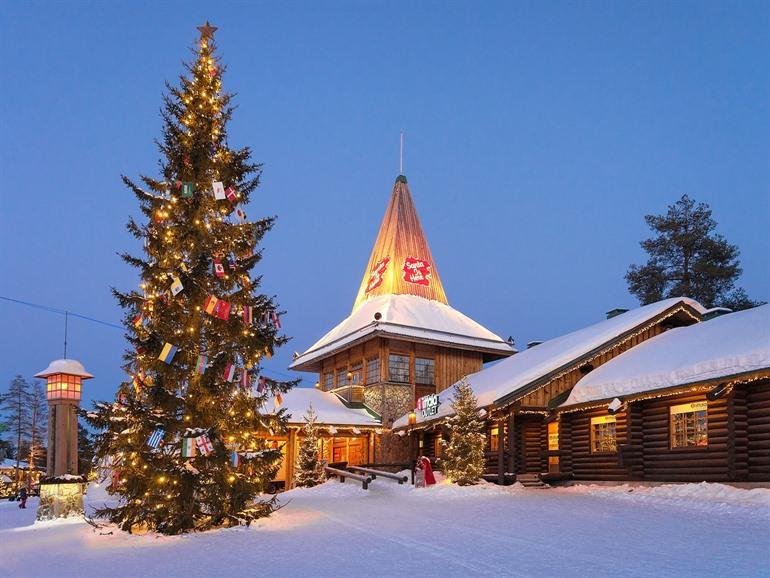 Rovaniemi bezoeken, dorp van de kerstman in Finland