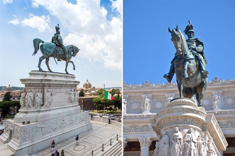 Ruiterstandbeeld van Vittorio Emanule II Rome
