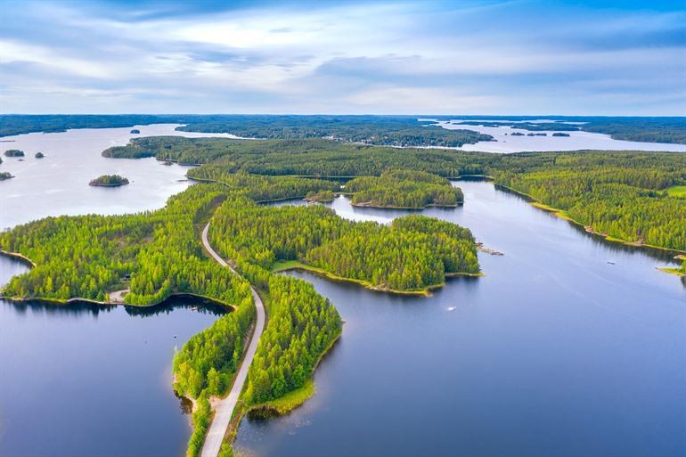 Saimaa merengebied in Finland