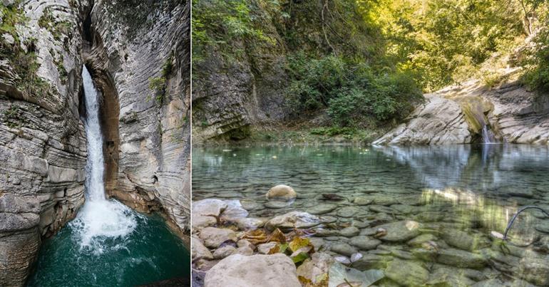 Salinello-kloof bezoeken, Abruzzen, Italië