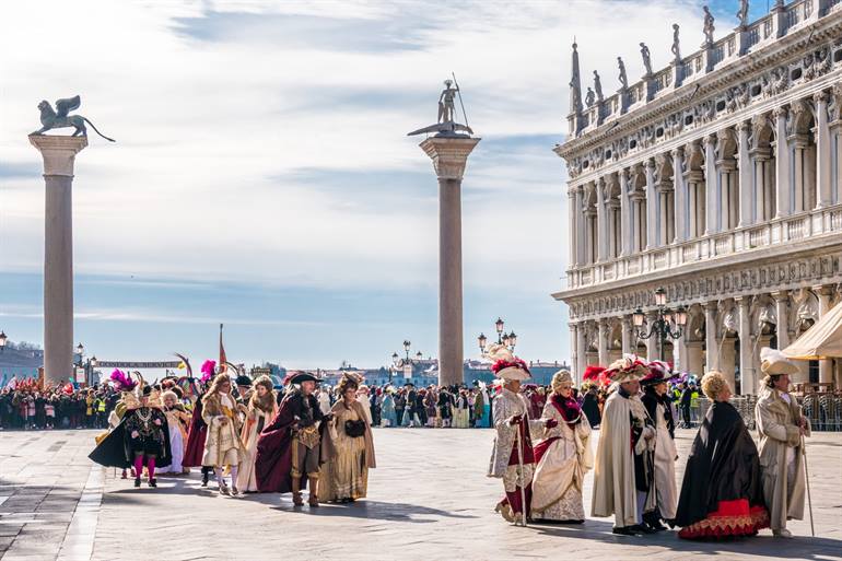 San Marcoplein Venetië - Carnaval