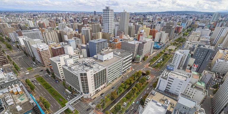 Sapporo op het eiland Hokkaido