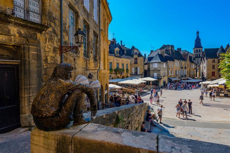 Sarlat-la-Canéda in Dordogne bezoeken, Frankrijk