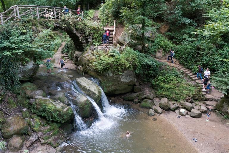 Schiessentumpel waterval in het Müllerthal