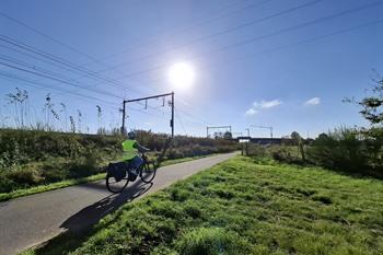 Sfeerbeelden fietsroute van Gent naar Kortrijk (richting Waregem)