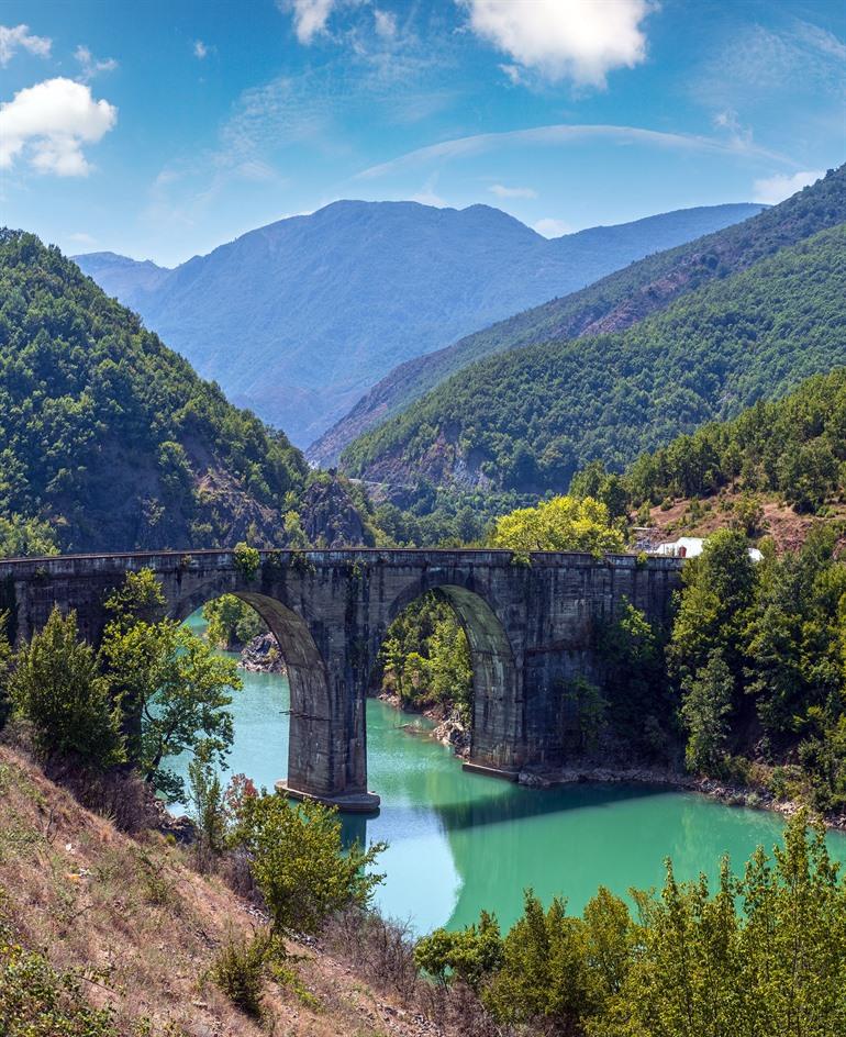 Shkopet Lake in het natuurpark Ulza, Albanië