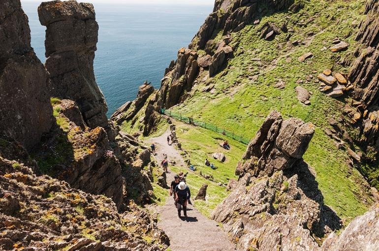 Skellig Michael, grootste eiland van Skellig Islands in Ierland