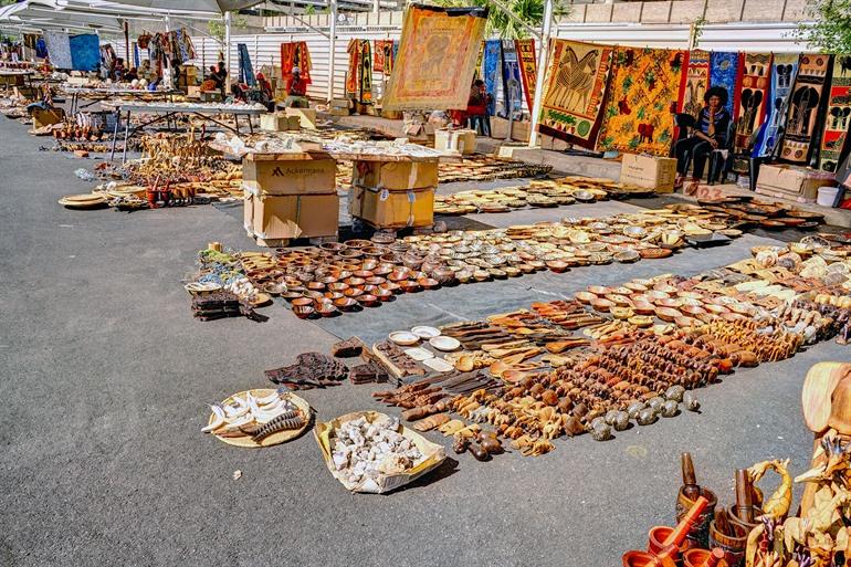Souvenirs scoren bij Craft Market, Windhoek