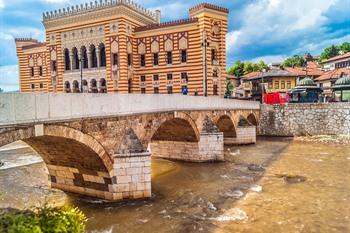 Stadhuis van Sarajevo bezoeken, Sarajevo in Bosnië en Herzegovina