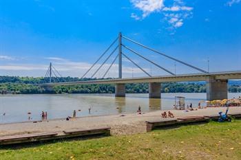 Štrand, populair zandstrand bij Novi Sad, Servië