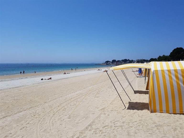 Strand van Carnac, Bretagne, Frankrijk