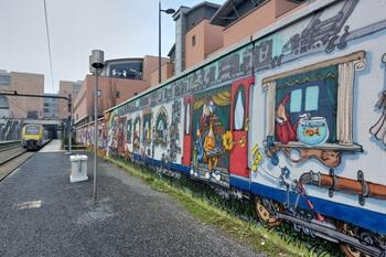 Street art in het station van Louvain-la-Neuve