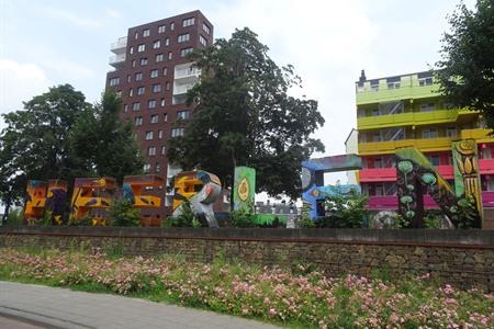 Street art wandelroute in Heerlen, Nederland