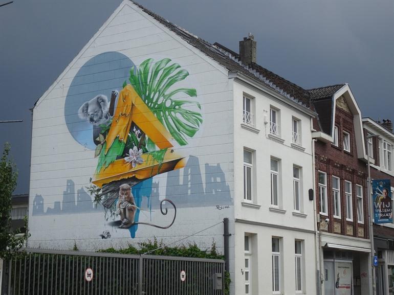 Street art werken in Heerlen
