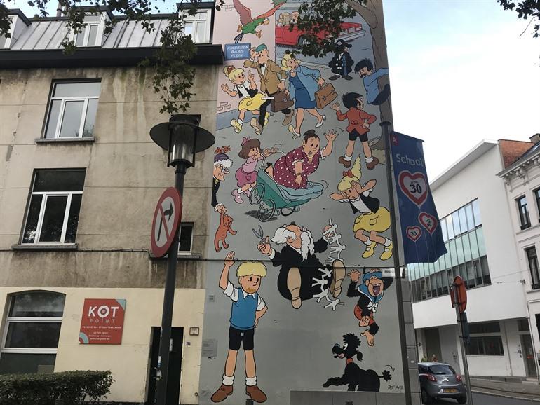 Stripmuur Jommeke in Antwerpen