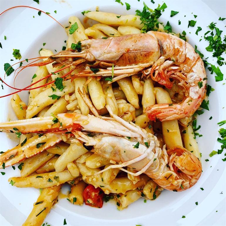 Surlice pasta proeven op het eiland Krk, Kroatië