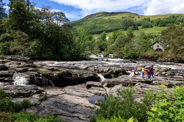 The Falls of Dochart in Killin, Loch Lomond