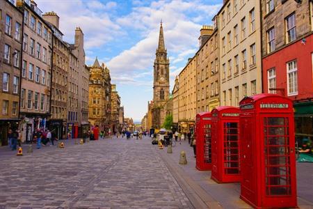 The Royal Mile in Edinburgh, beroemdste straat in de Old Town