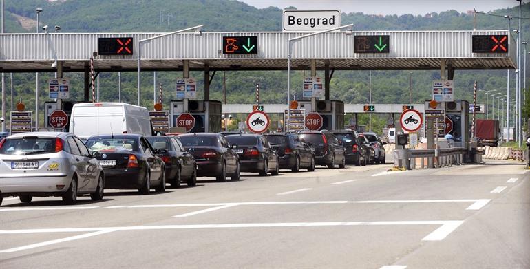 Tolweg richting Belgrado, Servië